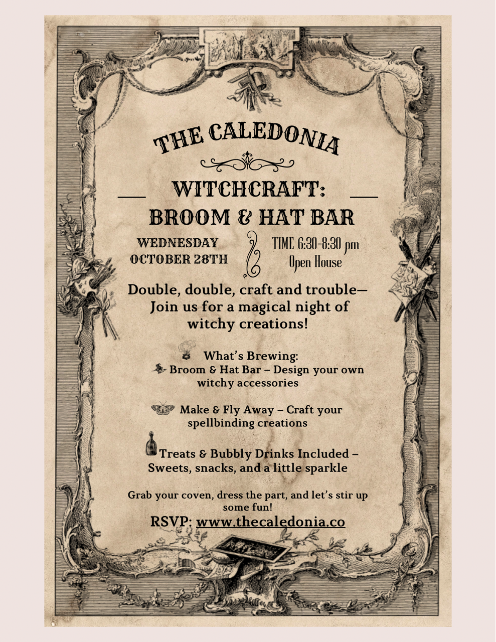 Witches Craft Night | October 29th @ 6-8 PM